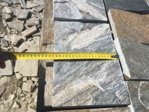 Плитка пилёная златолит Уральский для цоколя, отмостки купить в Ханты-Мансийске